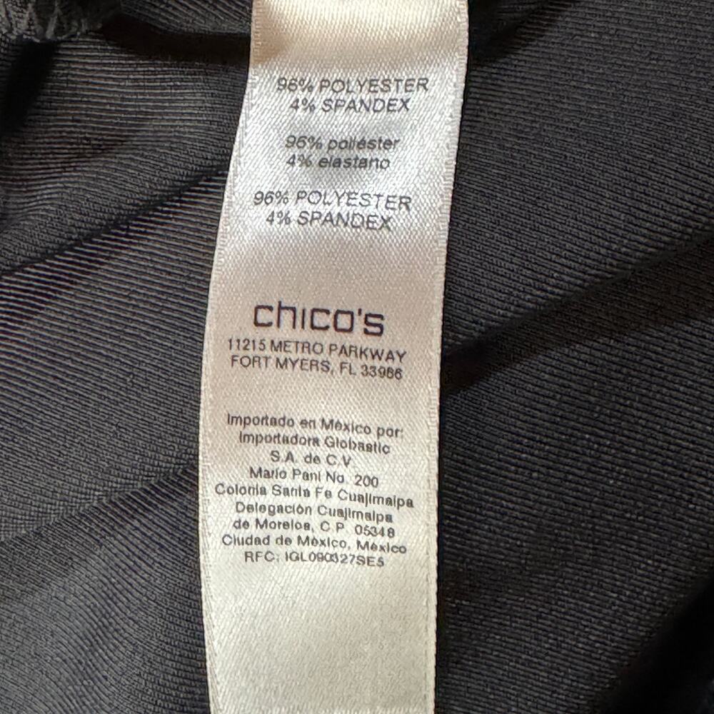 Easywear by Chico’s SZ 1 (Medium) Straight Pants Liquid Knit Stretch Career Gray - Picture 7 of 8
